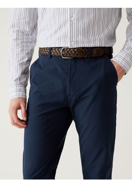 Marks & Spencer Saf Pamuklu Slim Fit Chino Pantolon