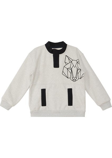 Kurt Erkek Çocuk Gri Sweatshirt