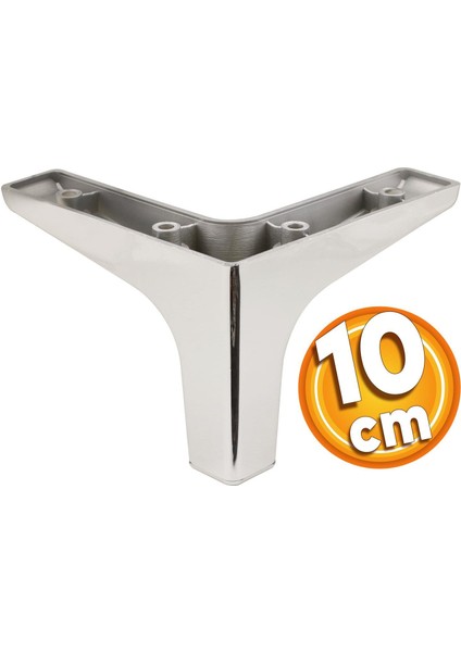 Sedef Lüks Mobilya Kanepe Sehpa Tv Ünitesi Koltuk Ayağı 10 cm Krom Ayakları (4 Adet)