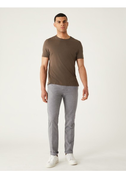 Marks & Spencer Slim Fit Dokulu Chino Pantolon