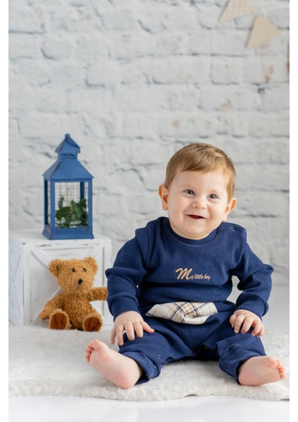 Erkek Bebek Kanguru Cepli Kaşkorse Tulum