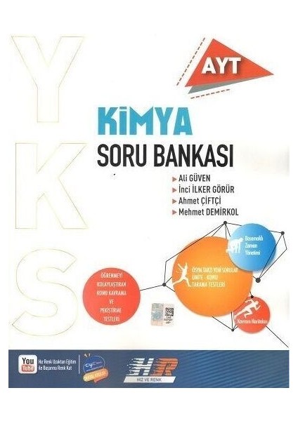 Hız ve Renk Yayınları AYT Kimya Soru Bankası