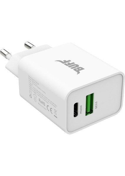 BL60-1UC 20W Hızlı Şarj Cihazı Dual Qc3.0 Type-C Şarj Adaptörü