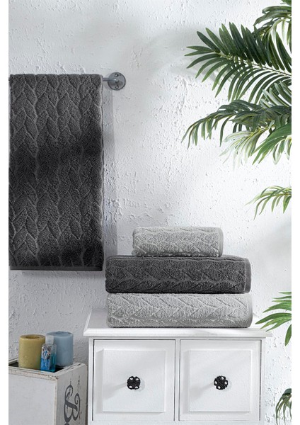 4'lü Banyo Havlu Seti Hamam Takımı 100% Pamuk modelleri