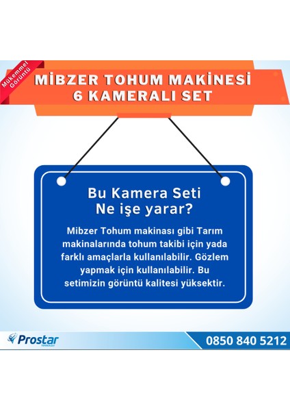 Ahd 720P 6 Kameralı Mibzer Havalı Tohum Makinesi 9 Inç HDMI M