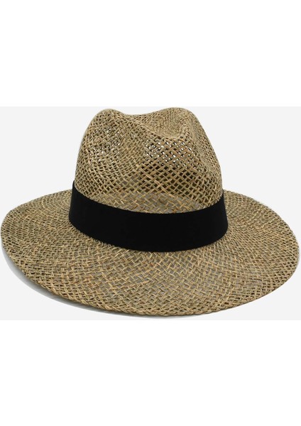 Kadın Doğal Yosun Hasır Panama Şapka modelleri