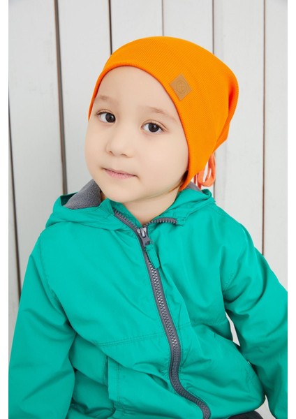 Erkek Çocuk Turuncu Şapka Bere El Yapımı Pamuklu Kaşkorse fırsatları