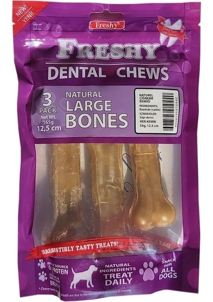 Natural Dental 12,5 cm Kemik 3 Adet