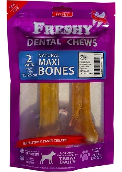 Maxi Natural Dental 15 cm Kemik 2 Adet