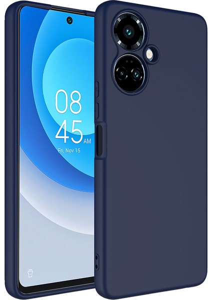 Tecno Camon 19 Pro Kılıf Kamera Korumalı Içi Kadife Logosuz Mara Lansman Silinebilir Kılıf Lacivert