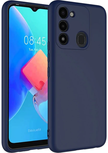 Case 4U Tecno Spark 8c Kılıf Kamera Korumalı Içi Kadife Logosuz Mara Lansman Silinebilir Kılıf Lacivert