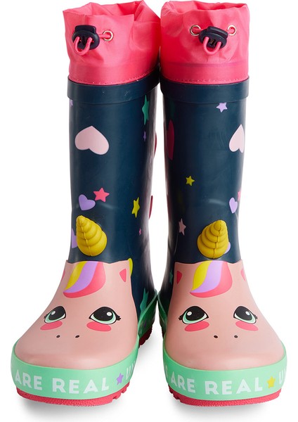 Kalpli Unicorn Kız Çocuk Lacivert Yağmur Botu fiyatları