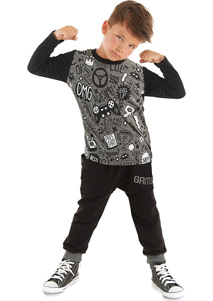 Gamer Erkek Çocuk T-Shirt Pantolon Takım