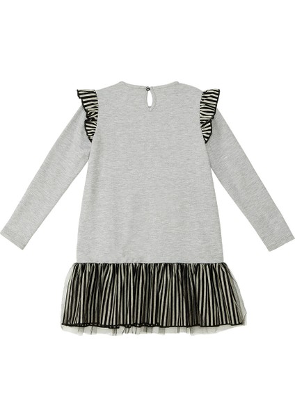 Zarif Unicorn Gri Kız Çocuk Elbise fırsatları