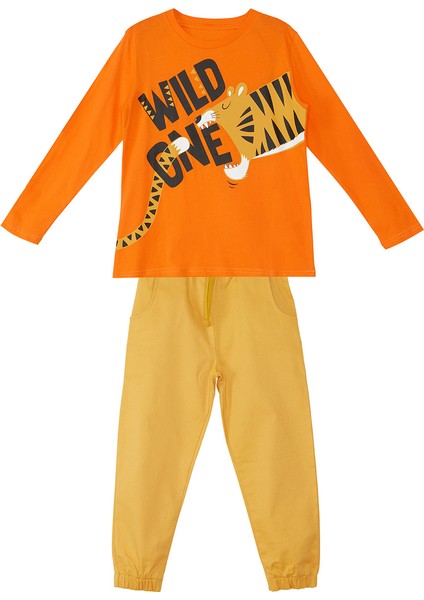 Wild One Erkek Çocuk T-Shirt Gabardin Pantolon Takım modelleri