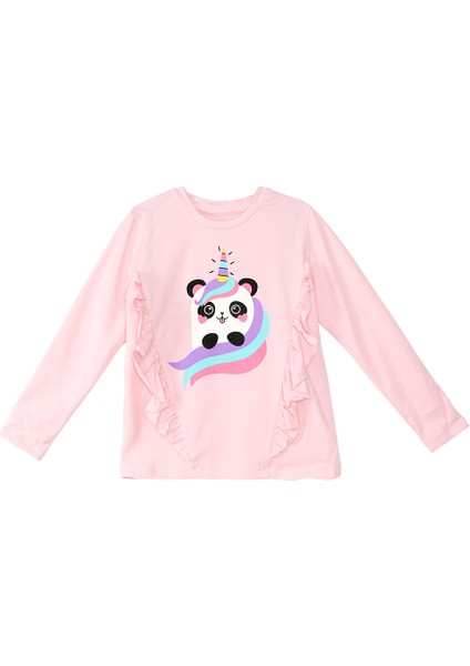 Panda Unicorn Kız Çocuk T-Shirt Tayt Takım