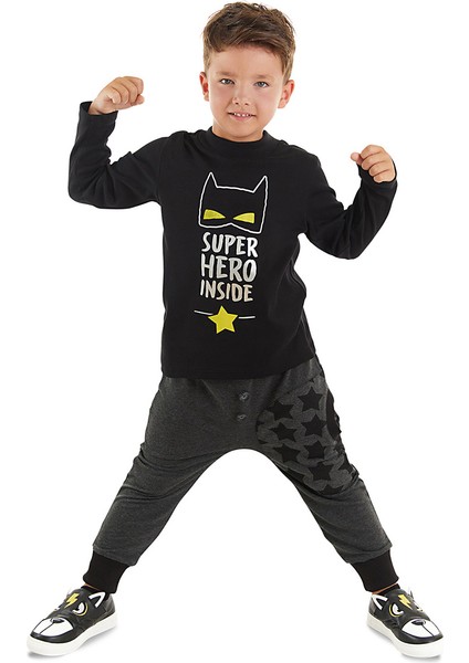 Süper Kahraman Erkek Çocuk T-Shirt Pantolon Takım
