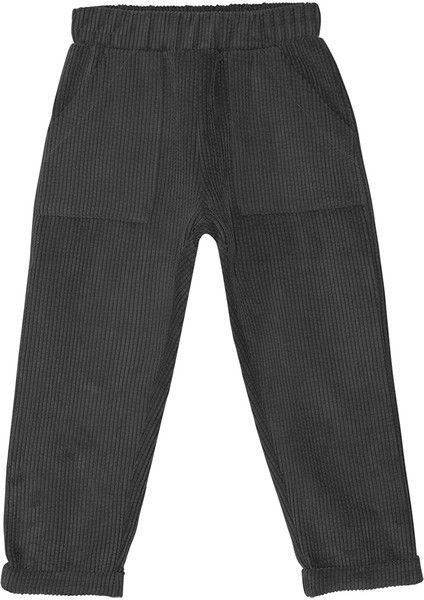 Fitilli Kadife Antrasit Erkek Çocuk Pantolon modelleri
