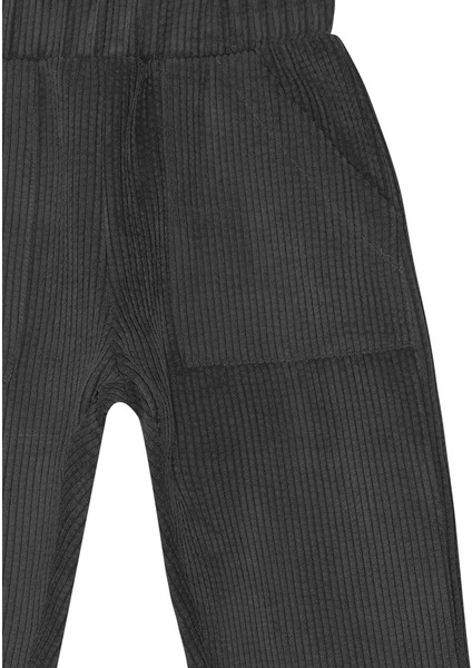 Fitilli Kadife Antrasit Erkek Çocuk Pantolon indirimleri