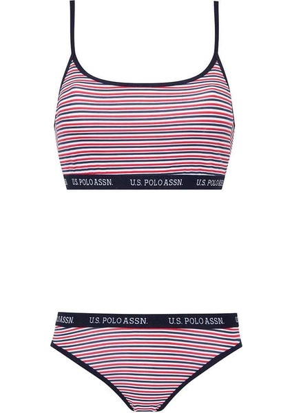 66250 Kadın Lacivert Çizgili Büstiyer Slip Takım fiyatları