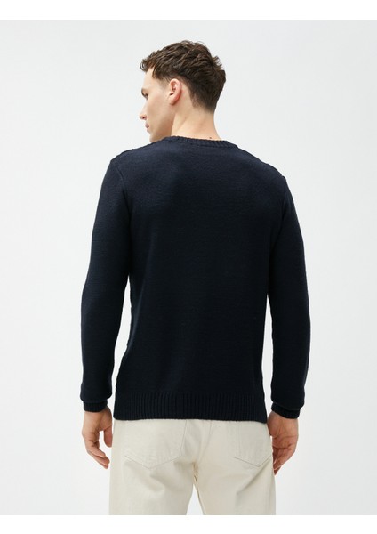 Triko Kazak Baklava Desenli Uzun Kollu Bisiklet Yaka fırsatları