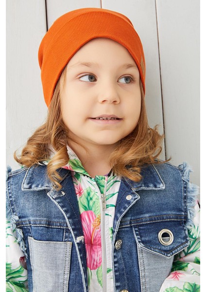 Kız Çocuk Kiremit Şapka Bere El Yapımı Pamuklu Kaşkorse fırsatları