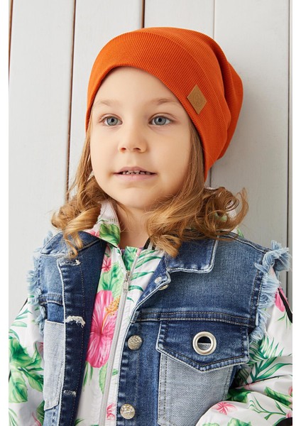 Kız Çocuk Kiremit Şapka Bere El Yapımı Pamuklu Kaşkorse indirimleri