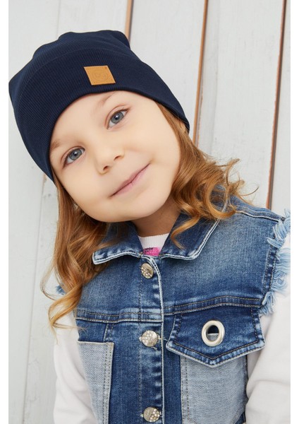 Kız Çocuk Lacivert Şapka Bere El Yapımı Pamuklu Kaşkorse fırsatları