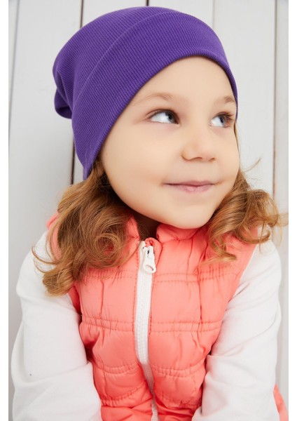 Kız Çocuk Mor Şapka Bere El Yapımı Pamuklu Kaşkorse fiyatları