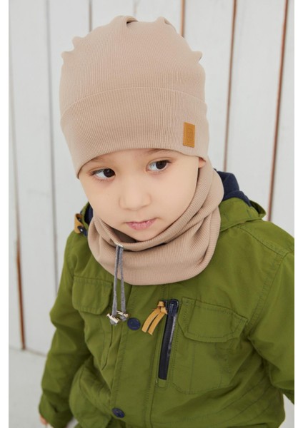 Sütlü Kahve Erkek Çocuk İp Şapka Bere Boyunluk Takım Pamuklu Kaşkorse modelleri