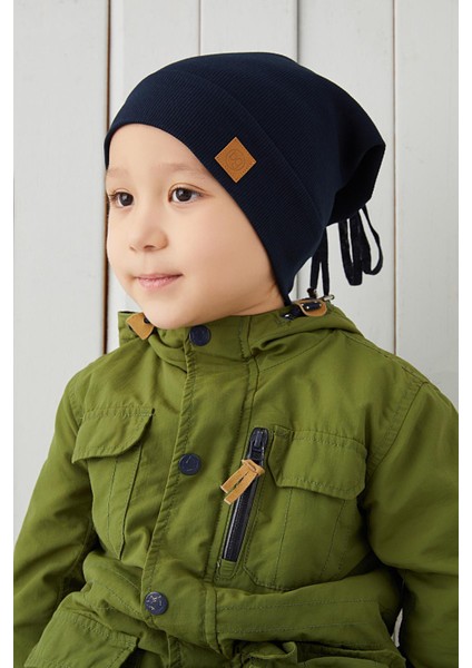 Lacivert Erkek Çocuk İp Şapka Bere Boyunluk Takım Pamuklu Kaşkorse fiyatları
