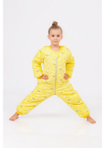 Kız Erkek Çocuk Kalın Elyaf Dolgulu 2.5 Tog Desenli Uyku Tulumu