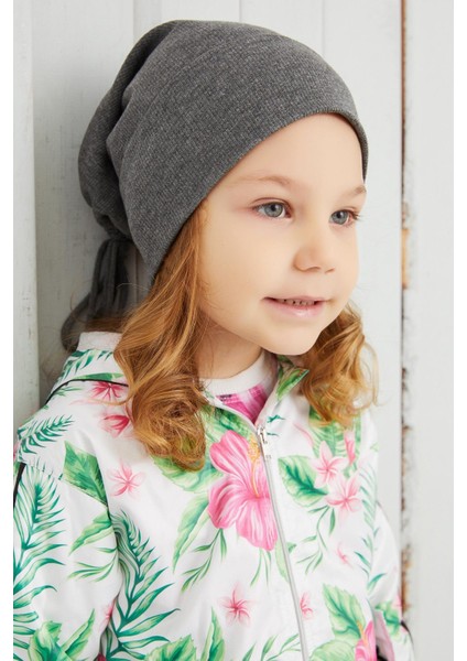 Kız Çocuk Füme İpli Şapka Bere Boyunluk Takım Pamuklu Kaşkorse indirimleri