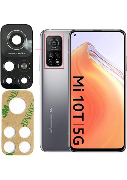 Xiaomi Mi 10T Uyumlu Kamera Lensi Camı M2007J3SY