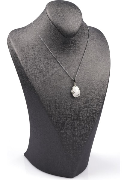 Kristal Kuvars Doğal Taş Gümüş Renkli Kolye fiyatları