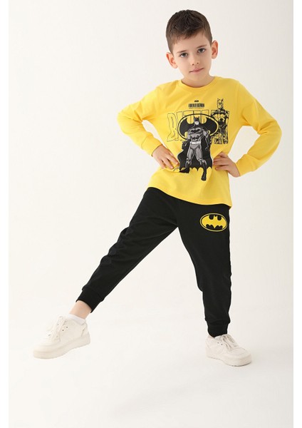 Sarı Erkek Çocuk Uzun Kol Pijama Takım
