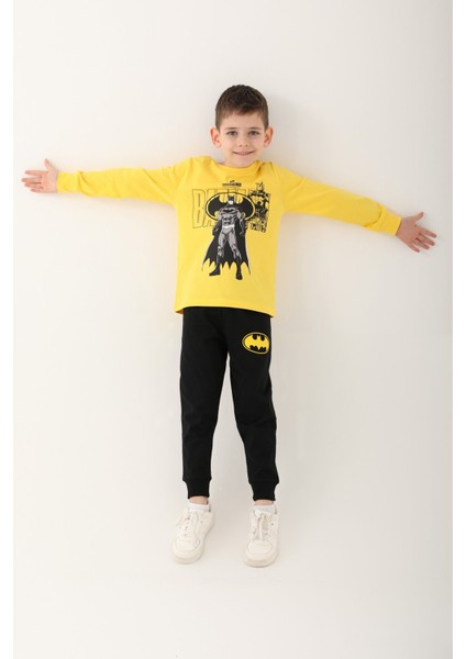 Sarı Erkek Çocuk Uzun Kol Pijama Takım modelleri