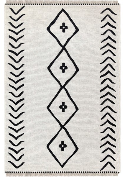 Asm Rugs Store Natural Yıkanabilir Kaymaz Taban Modern Desenli Dokuma Kilim