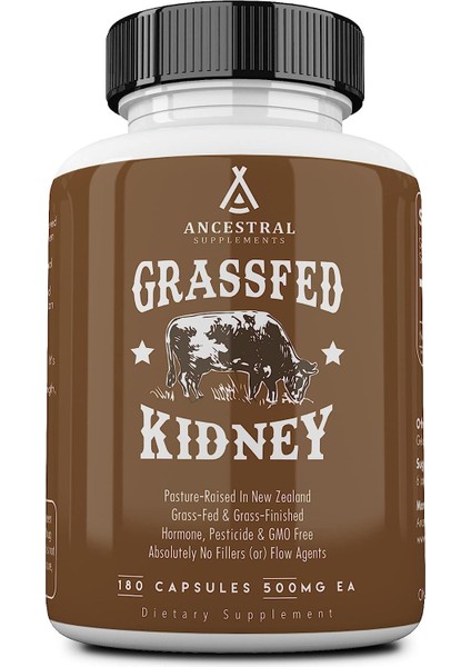 New Zealand & Australia Grassfed Beef Kidney Natural Source Of Dao Enzyme 180 Kapsül Kidney Urinary & Histamine Support