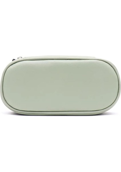 Art Oval Fermuarlı Deri Kalem Kutusu Kalemlik Mint Yeşili modelleri