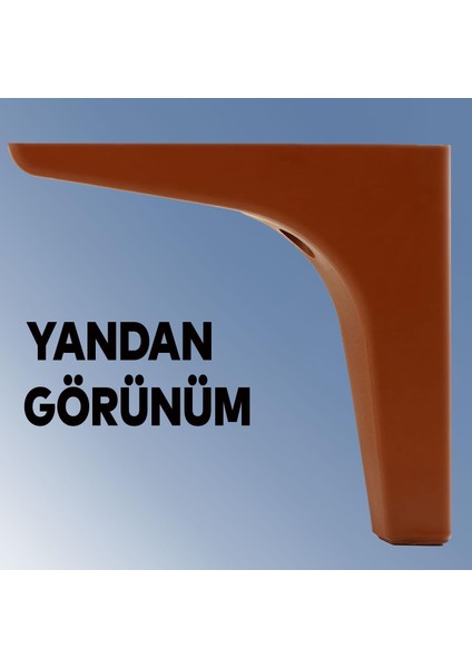 Sedef Lüks Mobilya Kanepe Sehpa Tv Ünitesi Koltuk Ayağı 14 cm Kahverengi Ayakları 4 Adet fırsatları
