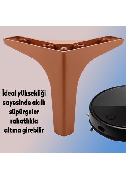 Sedef Lüks Mobilya Kanepe Sehpa Tv Ünitesi Koltuk Ayağı 14 cm Kahverengi Ayakları 4 Adet indirimleri