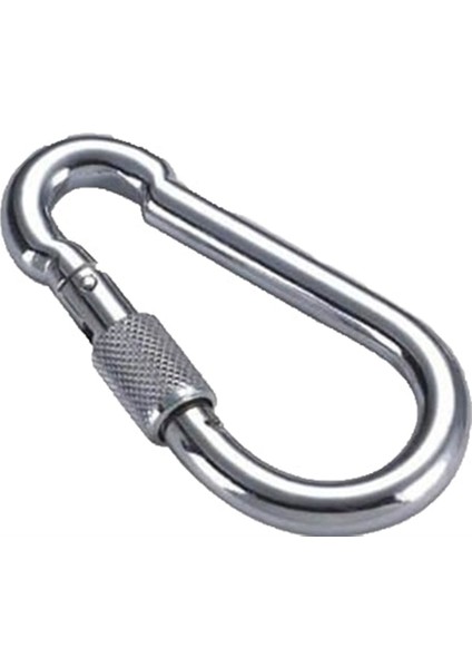 10 Adet Vidalı Kanca Galvanizli (Kilitli Anahtarlık Tırmanış Kancası) modelleri