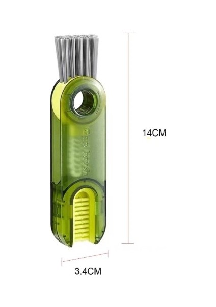 3 Fonksiyonlu Çok Amaçlı Termos Biberon Temizleme Fırçası