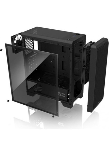 S2TG 600W 1X120MM Atx Mıdı Tower Siyah Kasa