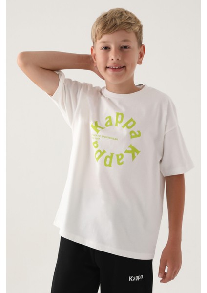 Krem Kappa Baskı Erkek Çocuk T-Shirt fiyatları