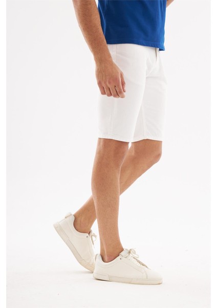 - Erkek Kot Şort Beyaz modelleri