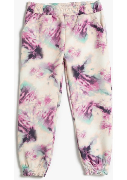 Jogger Eşofman Altı Batik Desenli Cepli Beli Lastikli