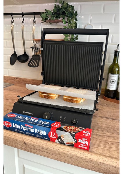 Kesilmiş Mini Pişirme Kağıdı Airfryer - Tost Makinesi - Mini Fırın uyumlu 12 Yaprak x 6 Kutu