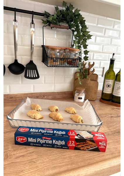 Kesilmiş Mini Pişirme Kağıdı Airfryer - Tost Makinesi - Mini Fırın uyumlu 12 Yaprak x 6 Kutu